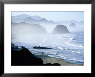 Overhead Of Walkers, Cannon Beach, Ecola State Park, U.S.A. by Ann Cecil Pricing Limited Edition Print image