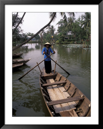 Woman Rowing, Mekong Delta, Vietnam by Bill Bachmann Pricing Limited Edition Print image