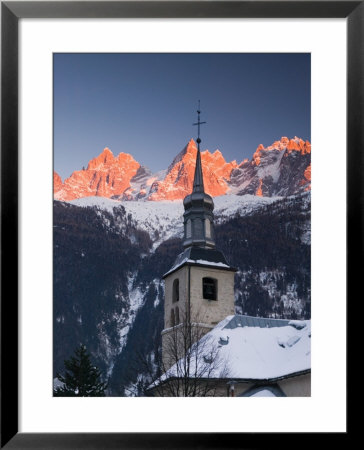 Eglise St. Michel, French Alps, Chamonix, France by Walter Bibikow Pricing Limited Edition Print image