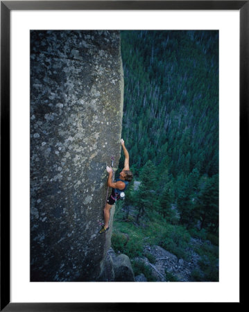 A Rock Climber In Montanas Hyalite Canyon by Gordon Wiltsie Pricing Limited Edition Print image