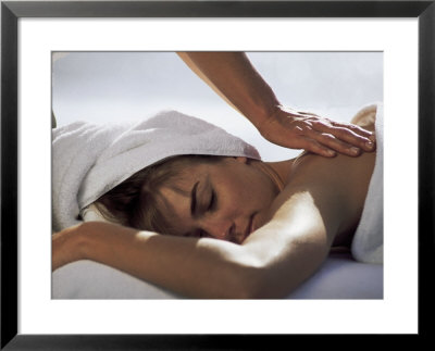Woman Getting Massage At Health Spa by Cheyenne Rouse Pricing Limited Edition Print image