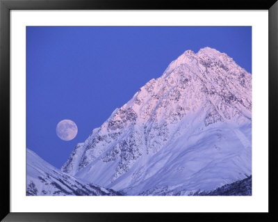 Full Moon Near Knik River, Chugach Range, Alaska, Usa by Paul Souders Pricing Limited Edition Print image