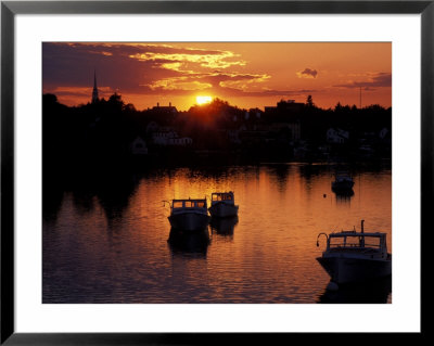 Sunset On Boats In Portsmouth Harbor, New Hampshire, Usa by Jerry & Marcy Monkman Pricing Limited Edition Print image