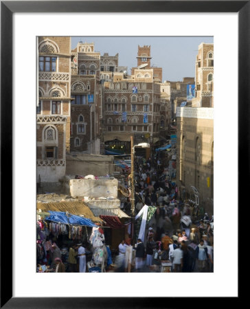 View Of Bazaar, Sana'a, Yemen by Peter Adams Pricing Limited Edition Print image