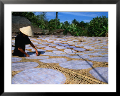 Drying Rice Paper Before Cutting Into Noodles, Vietnam by Patrick Syder Pricing Limited Edition Print image