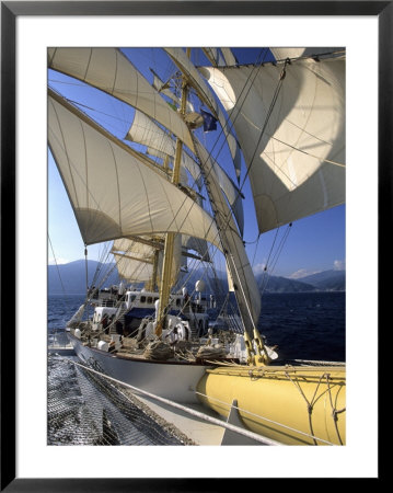 Royal Clipper Sailing In Mediterranean, Italy by Holger Leue Pricing Limited Edition Print image