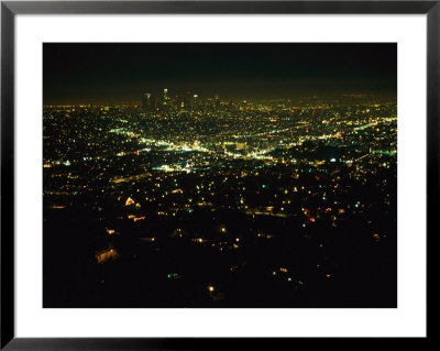 Night View Of Los Angeles City Lights Seen From Griffith Observatory by Nadia M. B. Hughes Pricing Limited Edition Print image