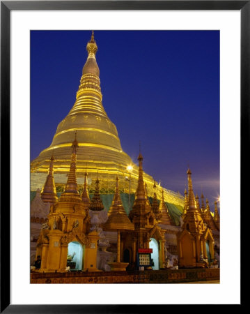 Schwedagon Pagoda Illuminated At Night, Yangon, Myanmar (Burma) by Ryan Fox Pricing Limited Edition Print image