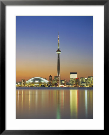 City Skyline Including Cn Tower In The Evening, Toronto, Ontario, Canada by Roy Rainford Pricing Limited Edition Print image