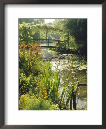 Waterlily Pond And Bridge In Monet's Garden, Giverny, Haute Normandie (Normandy), France, Europe by Ken Gillham Pricing Limited Edition Print image
