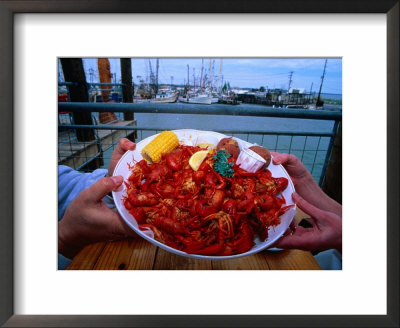 Plate Of Boiled Crawfish, Kemah, Texas, Usa by Jeff Greenberg Pricing Limited Edition Print image