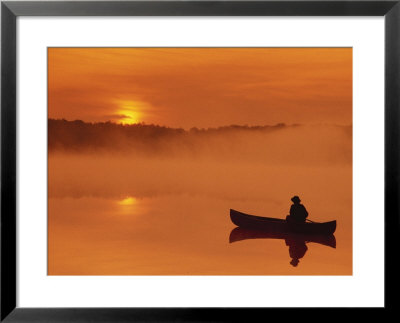 Person Canoeing At Sunrise by Ken Wardius Pricing Limited Edition Print image