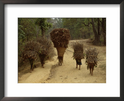 Women And Children Walking On A Country Road, North Of Kathmandu, Nepal by Liba Taylor Pricing Limited Edition Print image