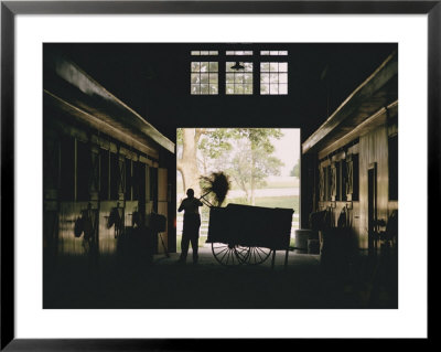 Cleaning Horse Stalls In Kentucky by Dick Durrance Pricing Limited Edition Print image