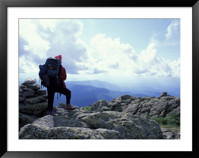 Backpacking On Gulfside Trail, Appalachian Trail, Mt. Clay, New Hampshire, Usa by Jerry & Marcy Monkman Pricing Limited Edition Print image