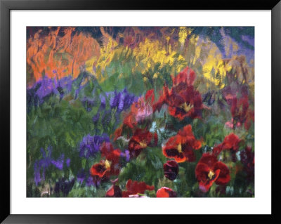 Impressionistic Pansies by David Carriere Pricing Limited Edition Print image