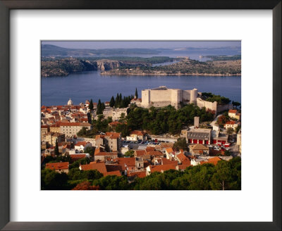 St Anne's Venetian Fortress Above City, Sibenik, Croatia by Wayne Walton Pricing Limited Edition Print image
