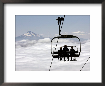 People On The Magic Mile Ski Lift At Timberline Lodge On Mount Hood, Oregon, August 16, 2006 by Don Ryan Pricing Limited Edition Print image