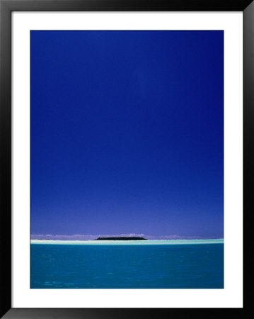 One Of The Many Small Islands Rising From The Crystal Waters Of The Aitutaki Lagoon, Cook Islands by Dallas Stribley Pricing Limited Edition Print image