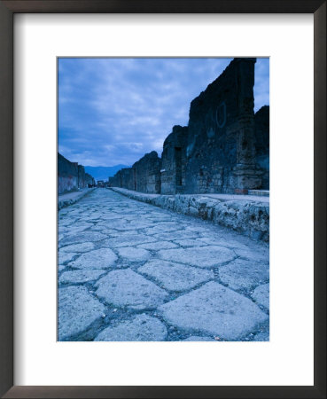 Street Stones Of The Via Di Mercurio, Pompei, Campania, Italy by Walter Bibikow Pricing Limited Edition Print image