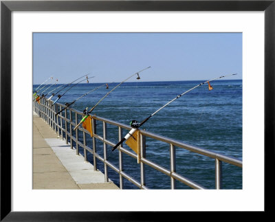 Fishing Poles Along St. Clair River, Port Huron, Mi by Dennis Macdonald Pricing Limited Edition Print image