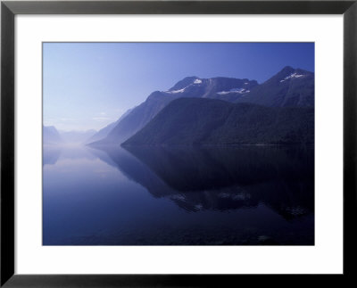 Vertical Walls Reflected In Eikesdalsvetnet, Norway by Paul Souders Pricing Limited Edition Print image