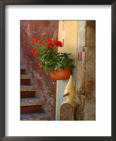 Private Staircase With Flowerpot, Malcesine, Italy by Lisa S. Engelbrecht Pricing Limited Edition Print image