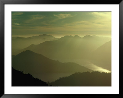 Soft Light Over Mountains And Lake Pedder, Lake Pedder, Australia by Peter Hendrie Pricing Limited Edition Print image