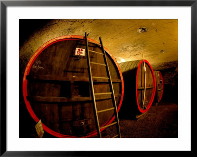 Wine Barrels In The Cellar Of Chateau De Cercy, Burgundy, France by Lisa S. Engelbrecht Pricing Limited Edition Print image