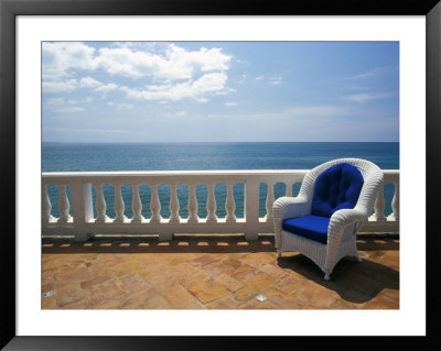 Wicker Chair And Tiled Terrace At The Hornet Dorset Primavera Hotel, Puerto Rico by Michele Molinari Pricing Limited Edition Print image