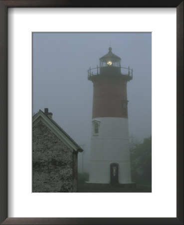 Nauset Lighthouse Standing Guard In Thick Fog by Darlyne A. Murawski Pricing Limited Edition Print image
