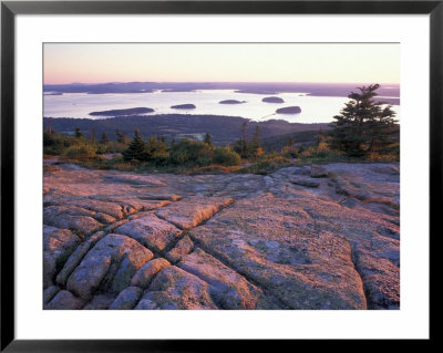 Grooves In The Granite On Summit Of Cadillac Mountain, Acadia National Park, Maine, Usa by Jerry & Marcy Monkman Pricing Limited Edition Print image