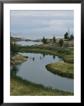 Kayakers On The Chikanishing River, Killarney Provincial Park, Ontario by Michael S. Lewis Pricing Limited Edition Print image