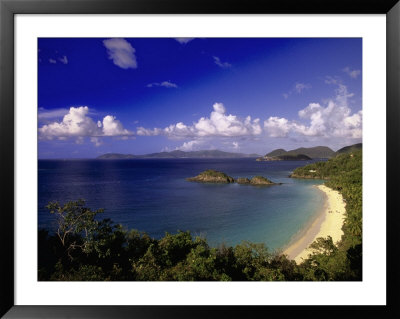 Aerial Beach View Of Trunk Bay, St. John by Walter Bibikow Pricing Limited Edition Print image