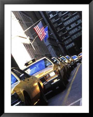 Taxis Lined Up In New York City by Bill Bachmann Pricing Limited Edition Print image
