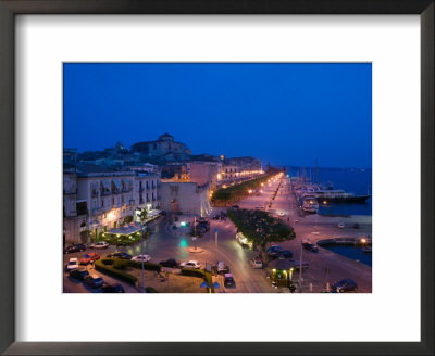 Evening View From The Grand Hotel, Ortygia Island, Syracuse, Sicily, Italy by Walter Bibikow Pricing Limited Edition Print image