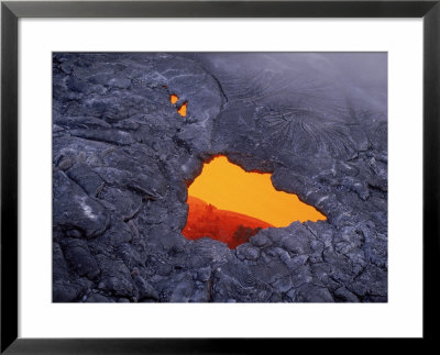 Aerial View Of Lava Beneath Crust, Volcano National Park, Hi by Yvette Cardozo Pricing Limited Edition Print image