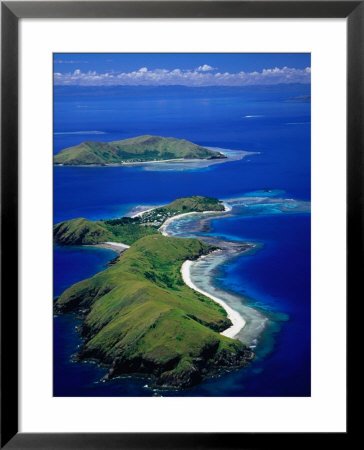 Aerial View Of Islands With Yanuya Island In Foreground, Fiji by David Wall Pricing Limited Edition Print image