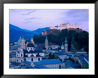 Sunset View Over City, Salzburg, Austria by Walter Bibikow Pricing Limited Edition Print image