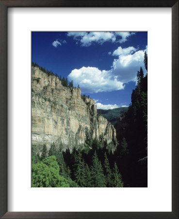 Mountain Cliff From Glenwood Canyon, Co by David Ennis Pricing Limited Edition Print image