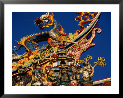 Roof Carving On The Blue Cloud Temple, Kuantzuling, Tainan, Taiwan by Martin Moos Pricing Limited Edition Print image