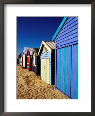 Beach Boxes On Brighton Beach, Melbourne, Australia by Regis Martin Pricing Limited Edition Print image