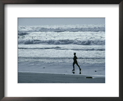 A Person Jogs Along The Beach by David Boyer Pricing Limited Edition Print image