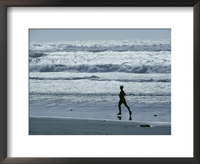 A Person Jogs Along The Beach by David Boyer Pricing Limited Edition Print image