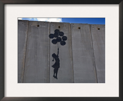 A Painting On The Israeli Separartion Wall In East Jerusalem Near The Border With Ramallah by Keenpress Pricing Limited Edition Print image