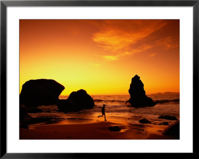 Runner Silhouetted On Beach by Robert Houser Pricing Limited Edition Print image
