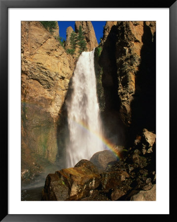 Rainbow Over Tower Falls, Yellowstone National Park, Usa by Carol Polich Pricing Limited Edition Print image