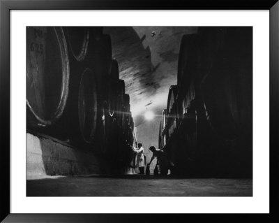 Winery In Gurdzhani, Georgia, Showing Casks In Wine Aging Vault by Stan Wayman Pricing Limited Edition Print image