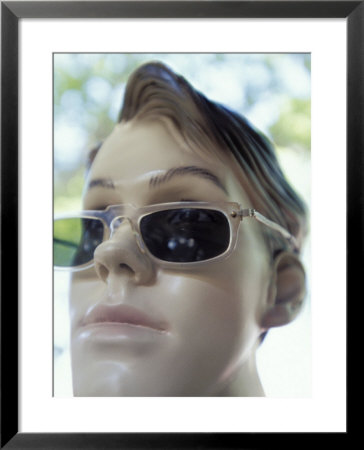 Mannequin Head Wearing Sunglasses by Fogstock Llc Pricing Limited Edition Print image