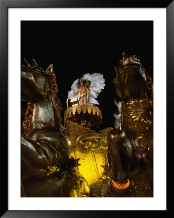 Woman On Top Of Float For Carnival Parade At Sambodromo, Centro, Rio De Janeiro, Brazil by John Maier Jr. Pricing Limited Edition Print image